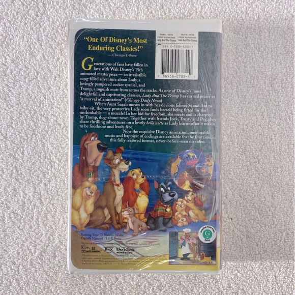 Vintage Disney Lady And The Tramp VHS Movie - Picture 2 of 11